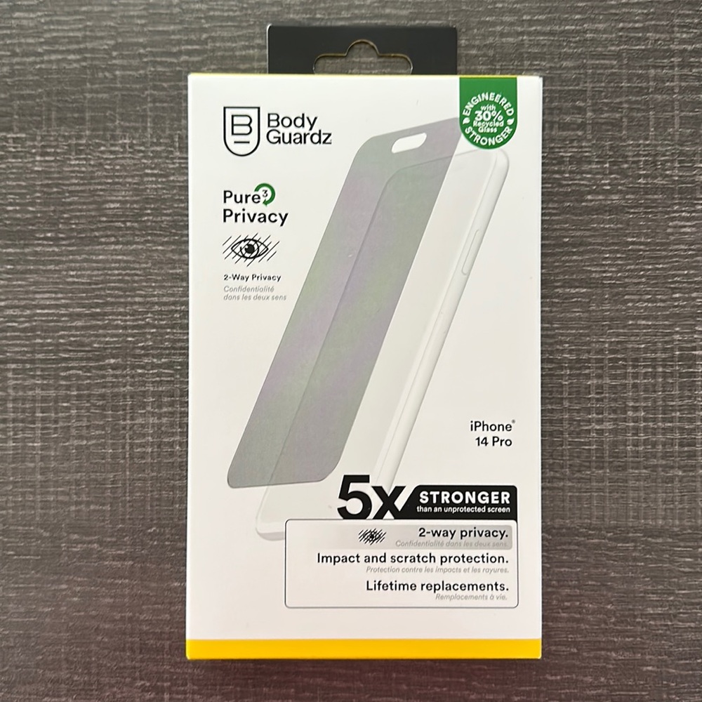NIB!  Pure 3 Privacy Screen Protector for iPhone 14 Pro Replacement